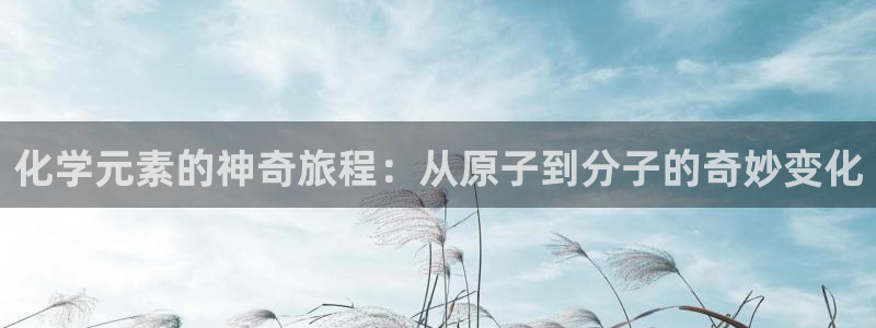 漫蛙平台：化学元素的神奇旅程：从原子到分子的奇妙变化